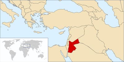 ヨルダンの世界地図