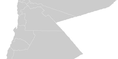 白地図のヨルダン