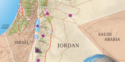 ヨルダン王国の地図