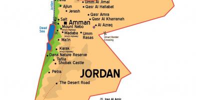 ヨルダン都市の地図
